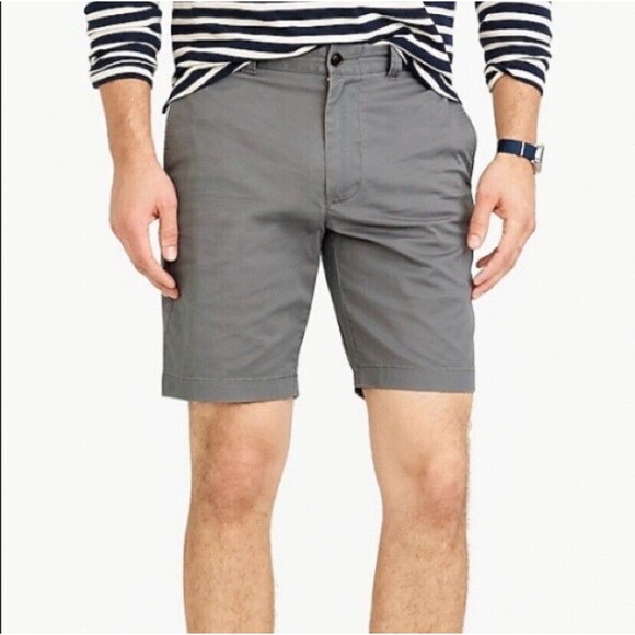 J. Crew Men’s Shorts Size 38 Gray 9" Inseam Casual Performance Stretch Chino - Picture 1 of 11